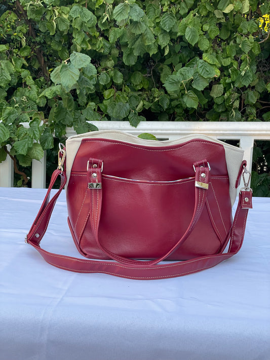 Faye’s Satchel Red and White